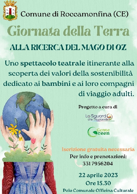 locandina celebrazioni earth day comune di roccamonfina